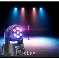 105W RGBW Moving Head Stage Lighting 7LED Wash DMX Beam Bar Disco Party DJ Light
