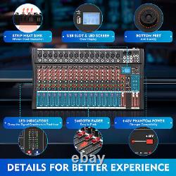 16 Channel Professional Powered Mixer Power Mixing 16 DSP USB NEW