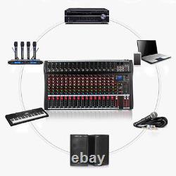 16 Channel USB Mixing Console Bluetooth Live Studio Audio DJ Sound Mixer Board