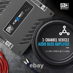 1-Channel Vehicle Audio Bass Amplifier 1600 Watts High-Powered Mono Bass Ampli