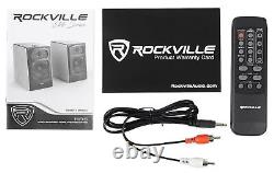 (2) Rockville HD5 5 Powered Bookshelf Speakers Bluetooth Monitor Speaker System