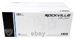 (2) Rockville HD5 5 Powered Bookshelf Speakers Bluetooth Monitor Speaker System