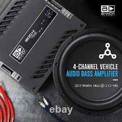 4-Channel Vehicle Audio Amplifier 300 Watts D Class High-Powered Mono Ampli