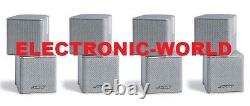 4 Silver Bose Jewel Double Cube Speakers Lifestyle Acoustimass Cubes