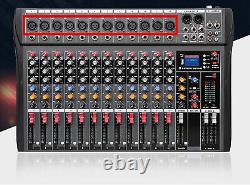 8/12/16 Channel Professional Live Studio Audio Mixer Power Mixing Console Sound