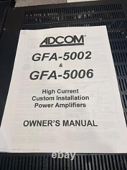ADCOM gfa-5006 high current amplifier 6 channel bridgeable to 3 channel