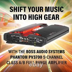 BOSS Audio Systems PV3700 3700W 5 Channel Car Amplifier 2-8 Ohm Stable, MOSFET