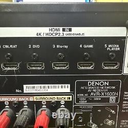 Denon AVR-X1600H 7.2 Channel 4K Ultra HD AV Receiver NO POWER CORD