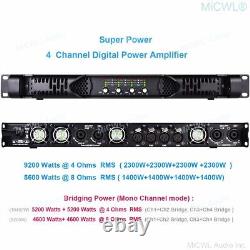 High Power Amplifier 9200W 4 Channel Digital AMP For Stage Karaoke Speaker