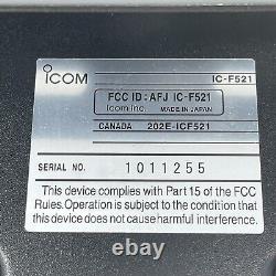 ICOM AFJ IC-F521 VHF 50W, High Power, 256 Channel, With Mount (No Antenna)