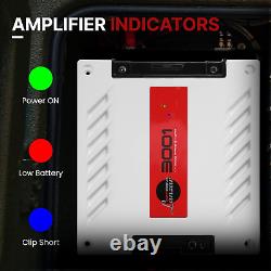 One Channel Car Audio Mono Amplifier, 3900 Watt Max @ 1 Ohm High-Powered Mono Ca