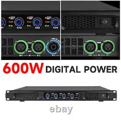 Portable 5200W High Power 4-Channels Class D Digital Power Amplifiers Watts PEAK