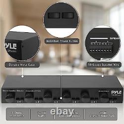 Pyle 6 Channel High Power Stereo Speaker Selector with Volume 1, Standard