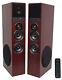 Rockville Tm80c Cherry Powered Home Theater Tower Speakers 8 Sub/bluetooth/usb