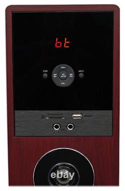 Rockville TM80C Cherry Powered Home Theater Tower Speakers 8 Sub/Bluetooth/USB