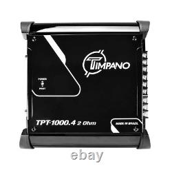 TPT-1000.4 Compact 4 Channel Car Audio Amplifier 4 X 260 Watts at 2 Ohms Hig