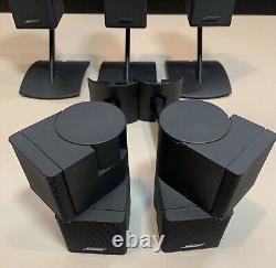 VG PAIR OF BLACK BOSE JEWEL Double Cube Speakers Lifestyle 20 Acoustimass