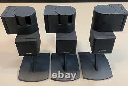 VG PAIR OF BLACK BOSE JEWEL Double Cube Speakers Lifestyle 20 Acoustimass